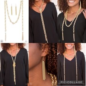 SCARFed For Attention Gold Statement Necklace
